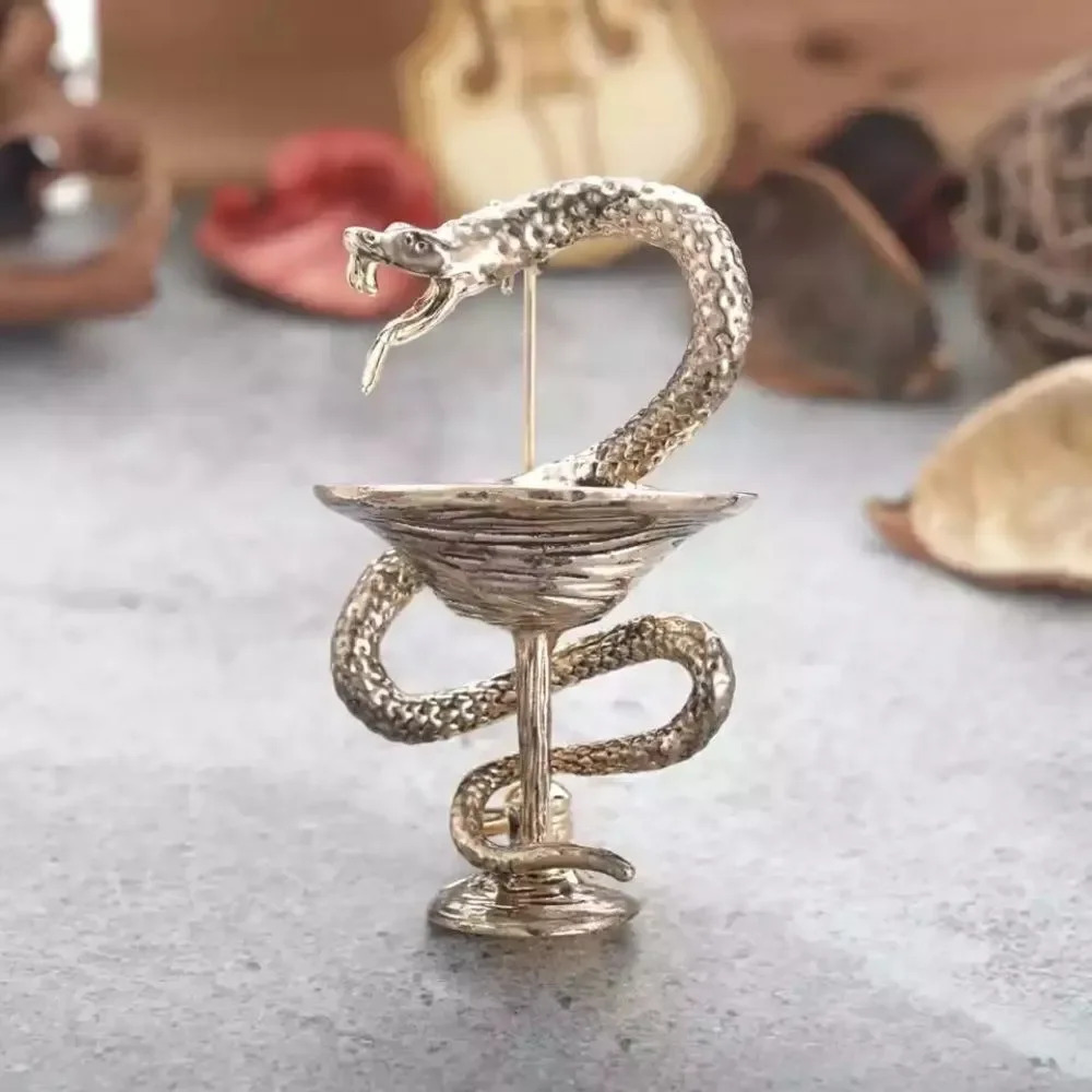 Memorial Cup with Snake Brooch